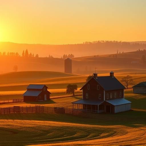 Sonoma County Farmhouse - A quaint rural farmhouse with surrounding fields and barns